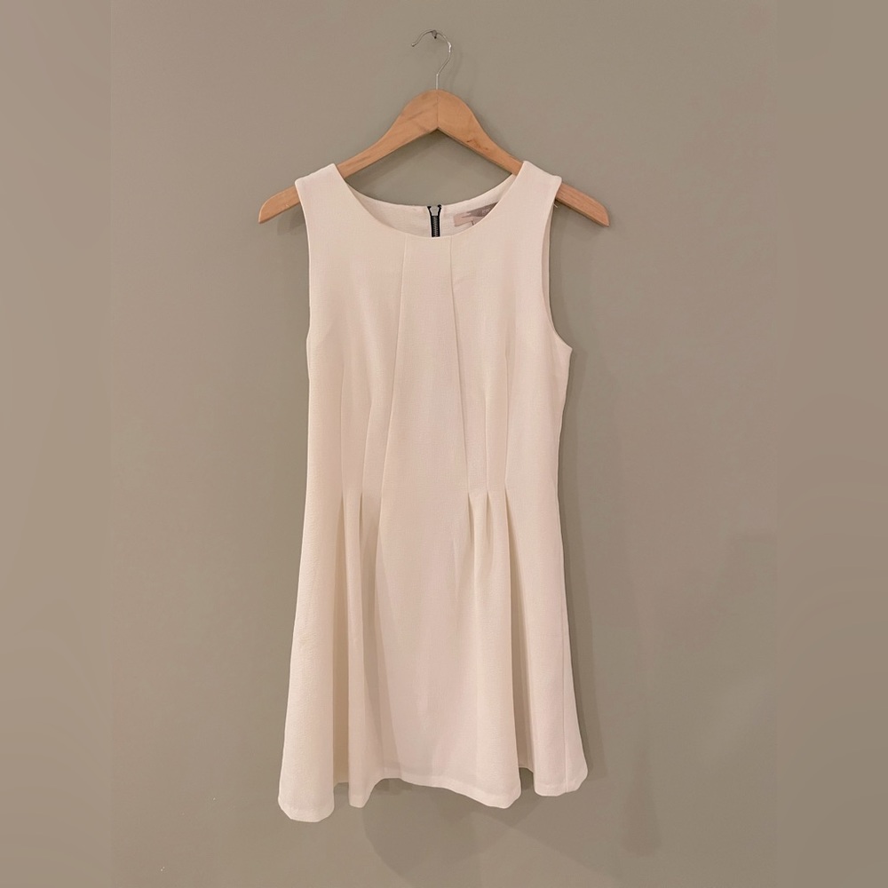 White Dress with Black Zipper